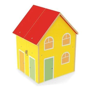 Imagem de casinha infantil yellow house c/ móveis madeira 27cm junges, Padrão