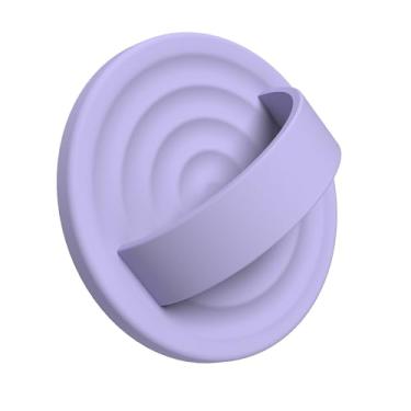 Imagem de HSAOHD Suporte Magnético Para Celular Atualizado, Compatível Com Magsafe, Alça De Silicone Removível E Confortável, Anel Dedo Na Parte Traseira Do Iphone Pro Max/Plus/16/15/14/13/12, Lilás