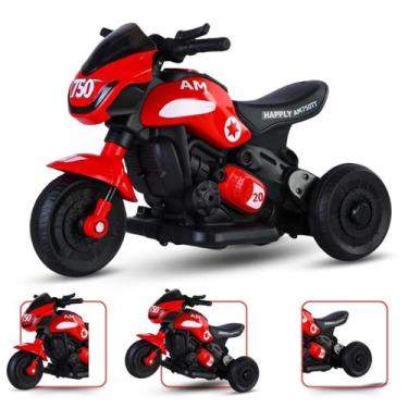 Imagem de Moto Motinho Elétrica Infantil Bateria 6v Cor Vermelha Daily Estilosa 