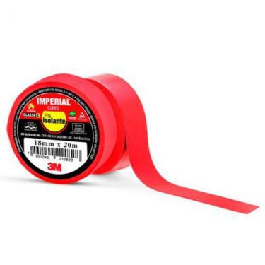 Imagem de Fita Isolante Imperial Vermelho 18Mmx20Mts 3M
