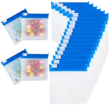 Imagem de SOFPLATE 40 unidades, sacos de armazenamento de joias de 7,6 x 7,6 cm, antimanchas, bolsa de joias de plástico transparente com trava deslizante pequena bolsa ziplock resselável para embalagem de