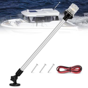 Imagem de Nilight Luz De Popa Para Barco Marinho, 24 Polegadas, Branca, Dobrável, Âncora, 12V, 24V, À Prova D'Água, Iluminação 360°, Lâmpada De Navegação Para Pesca, Navio, Veleiro, Iate, Pontão, Lancha Rápi
