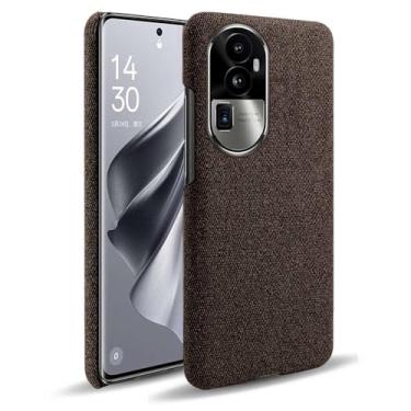 Imagem de Capa para OPPO Reno 10 PRO PLUS,Capa desenhada em lona,Case Protetora Ultrafina com Empunhadura Macia,Design em Tecido Antichoque e Antiarranhões-Brown