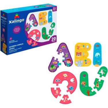 Imagem de Quebra-Cabeça Vogais AEIOU 20 peças Xalingo