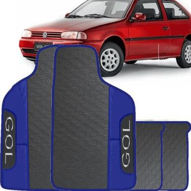Imagem de Lindo jogo tapete 4 peças carro automotivo  na cor azul volkswagen gol