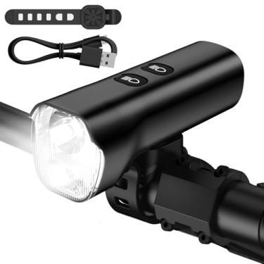 Imagem de Luz de bicicleta, luzes Conbby para ciclismo noturno, farol de bicicleta impermeável de 5 + 5 modos para estrada, montanha