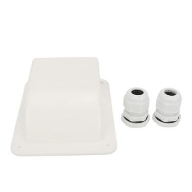 Imagem de Caixa de Plunda de Entrada de Cabo Duplo Solar para o Painel de Viagens de Iate de Iate para Barcos para Trailers (Branco)