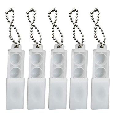 Imagem de 5 peças caixa de bateria para aparelho auditivo amplificador de bateria caixa de armazenamento botão suporte de célula caixa de armazenamento caixa de bateria de plástico caixa de bateria com chaveiro