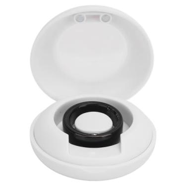 Imagem de Anel Rastreador de Qualidade do Sono, Anel de Saúde Inteligente para Aplicativo JYouPro, Cerâmica Preta Recarregável para Exterior (Tamanho 12)