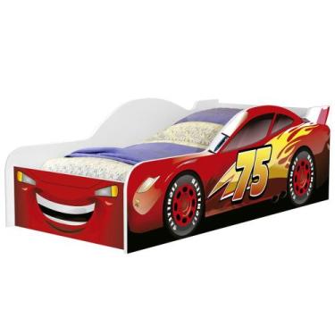 Imagem de Cama Solteiro Infantil 188x88cm Personagens Carro Vermelho Z53 - Mpoze
