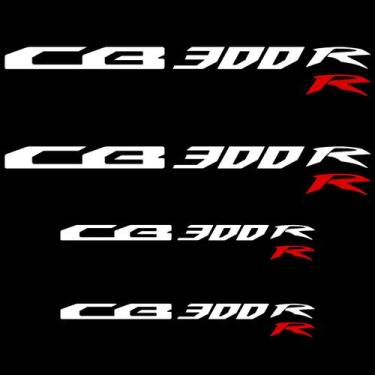 Imagem de Adesivo Premium De Roda Interno CB 300 R - Branco Vermelho - Jhow Ades