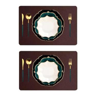 Imagem de 20 Jogo Americano Couro Impermeável Limpa Facil Para Mesa - Genertoy