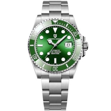 Imagem de Pagani Design PD1639 Relógio de pulso mecânico masculino com bisel de cerâmica, relógio automático, vidro safira, impermeável, 100 m, movimento japonês, NH35A, Pd1639-green-xxy, Relógio automático