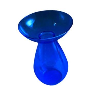 Imagem de Generic Vaso floral hidropônico, vaso decorativo, decoração portátil para casa, de vidro moderno, estação de propagação de plantas para armário interno, Azul Escuro