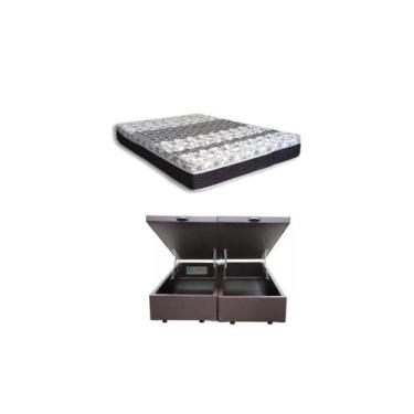 Imagem de Conjunto Colchão Castor Class Queen C/ Cama Box Baú 158x198, Corino Ma