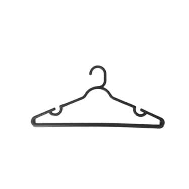 Imagem de Cabide Adulto Preto kit 30 Cabides Reforçado Organizar Roupas (30)