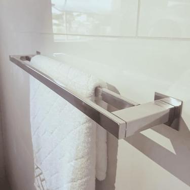 Imagem de Toalheiro Duplo 70cm Inox 304 Porta Toalha Banheiro Ipanema