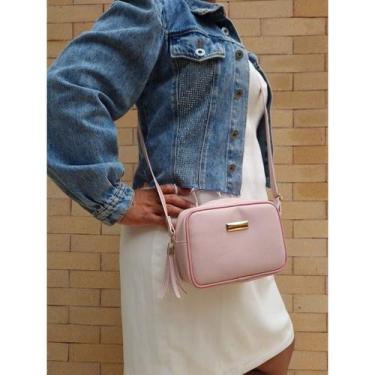 Imagem de Lançamento Bolsinha Quadrada Lisa - Trend Bags, Rose, L