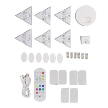 Imagem de Painéis de luz de triângulo RGB Luz de parede LED Luz de decoração de casa inteligente Luzes de jogos com sincronização musical Multicolor Efeitos ABS Alumínio Alumínio 9.5cm 6