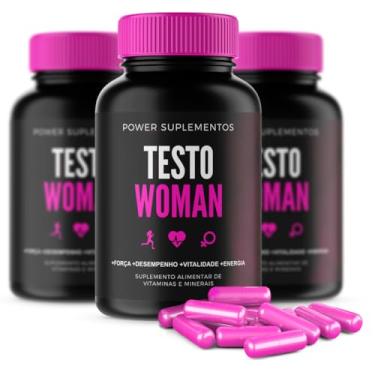 Imagem de Combo Suplemento Alimentar Feminino com 3x Testo Woman Multivitamínico Magnésio + Zinco + Selênio