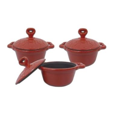 Imagem de Conjunto Caçarola Mineirinha 3 Unid. Vermelha - FUMIL