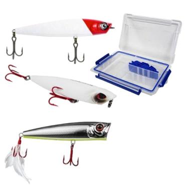 Imagem de Marine Sports, Super Kit Iscas Artificiais Marine Sports Animal Pro Slider Vulcan Superficie + Estojo Cor:Kit 1