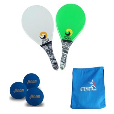 Imagem de Kit Frescobol 2 Raquetes Polimero mais 3 Bolas Penn