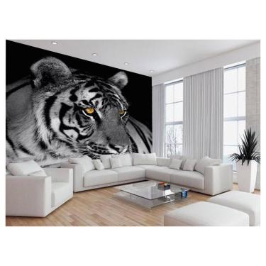 Imagem de Papel De Parede 3D Animais Tigre Rosto Arte Cor 3,5M Anm568