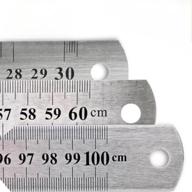 Imagem de RéGua de Metal - AçO Inox - Patchwork - 30cm / 60cm / 1m(60 CM)