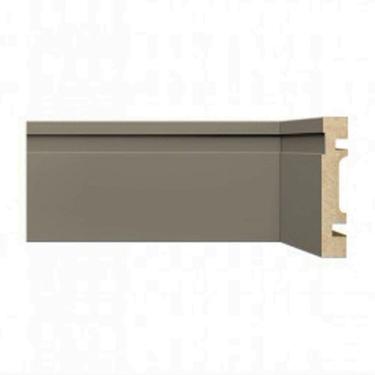 Imagem de Kit Rodapé de MDF 30 Barras Frisadas de 7cm x 2,40 Rende 72 Metros Moldufama Cinza Titanium
