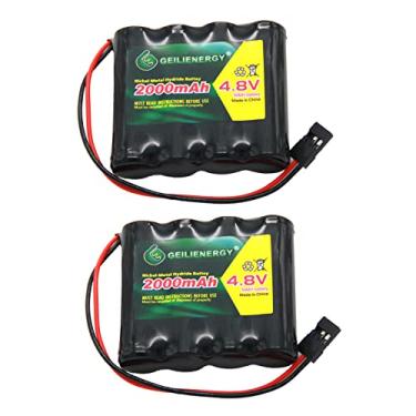 Imagem de QBLPOWER 4.8V 2000mAh NiMH RX Receiver Battery Pack RC Futaba Hitec JR for RC Cars and Airplanes(2 Pack)