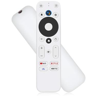 Imagem de Controle remoto de voz de substituição para Onn Android TV FHD 4K UHD Streaming Stick TV Box 100024646 100026240, com função de voz, com 4 botões de atalho