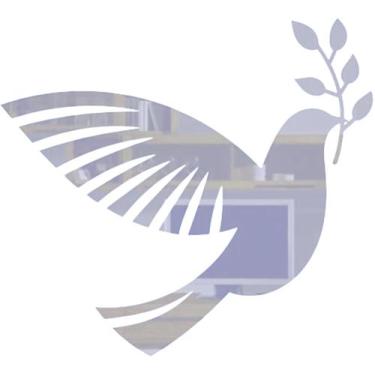 Imagem de Aplique Espíruto santo em Acrílico Espelhado 4cm ACRI05 - Gráfica Sant