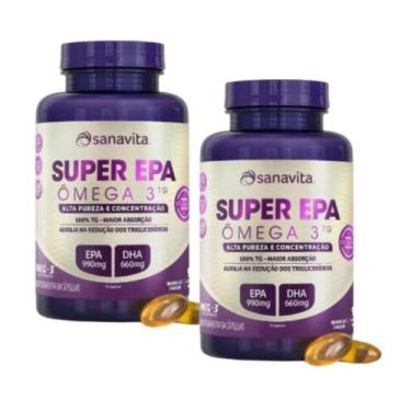 Imagem de Kit 2x - Ómega 3 Super EPA 990mg + DHA 660mg - 90 Caps - Sanavita