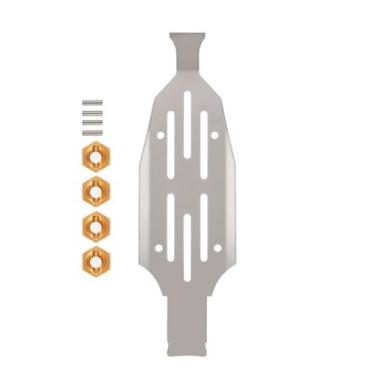 Imagem de NMNRC Chassis Skid Plate Protector Mount & Brass Wheel Hex Kit for Losi Micro B RC Car Upgrades Part