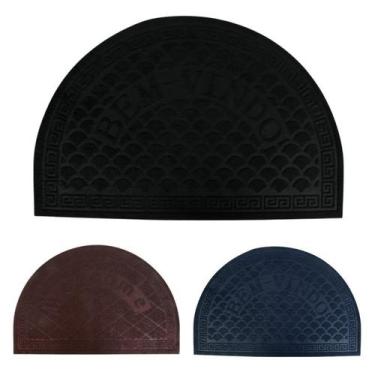 Imagem de Tapete Meia Lua Capacho para Porta 37cm x 58cm Casa e Lojas - CLEAN TE