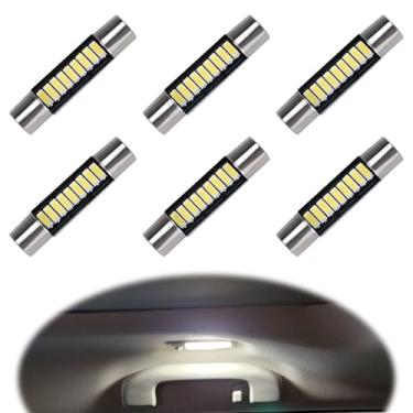 Imagem de ecocstm Lâmpadas Led Automotivas De 6 Peças 29,5 Mm, Extremamente Brilhantes, 9 Chips Smd 4014, Lâmpada Festão Xenon 6614F 6641 6612F, 12V Para Espelho Maquiagem, Quebra-Sol E Cúpula
