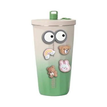 Imagem de Garrafa Térmica De Café Isolada De Aço Inoxidável 600ML À Prova De Vaz