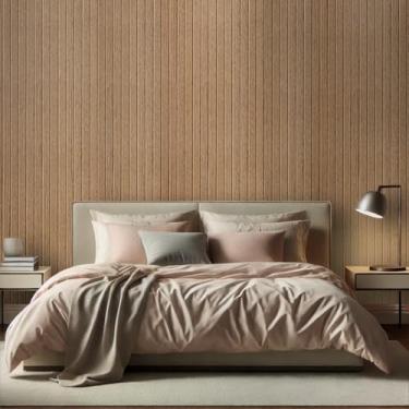 Imagem de Papel de Parede Imita Madeira Ripado, Lavável Autocolante Ripas de Madeira 10 Metros (Ripado Escuro)