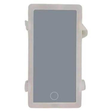 Imagem de Espelho de Carro 3 cores Maquiagem Automovel Led Usb Sem Fio Quebra Sol Veiculo Branco quente e Frio