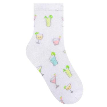 Imagem de Meia Feminina Selene Cano Longo Branca, Branco, 34/39