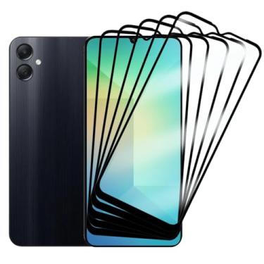 Imagem de 5 Películas De Vidro Temperado 3D Full Cover Para Samsung Galaxy A06 Proteção Anti Impacto Que Cobre Toda A Tela