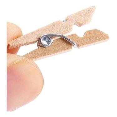 Imagem de Mini Pregador Prendedor Madeira 2,5cm Natural Com 200 Uni Varal Fotos Artes Artesanato Lembrancinhas - Para Artesanato, Scrapbook, Embalagens e Organização - Newz