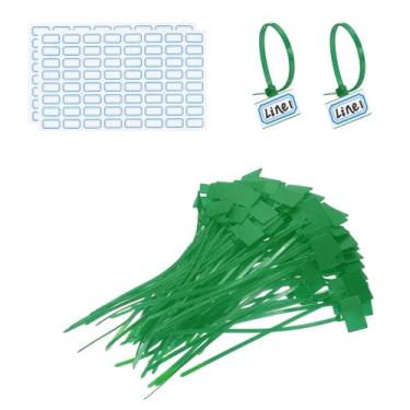 Imagem de PATIKIL Abraçadeiras de 15,24 cm, 100 peças, etiquetas de fio de nylon, etiquetas de marcação de fio de nylon, tiras de plástico autobloqueadas, escreva com etiquetas de papel para organização de cabo