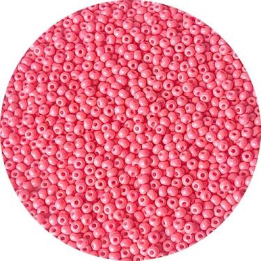 Imagem de Bala&Fillic Tamanho 3 mm contas de semente cor pêssego 4000 peças/100 gramas, 8/0 contas redondas de artesanato de vidro para fazer joias, brincos, pulseiras, colar