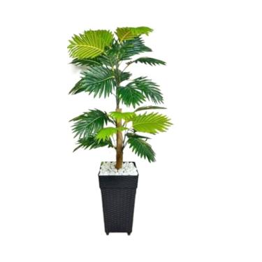 Imagem de Planta Artificial Arvore De Palmeira +Vaso Grande Decoração Casa Enfeite(Vaso Preto)