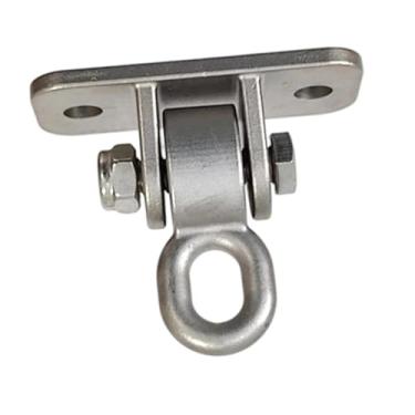 Imagem de Gralara Cabide de balanço com gancho de pressão para pendurar cadeira de rede para teto de pátio de madeira