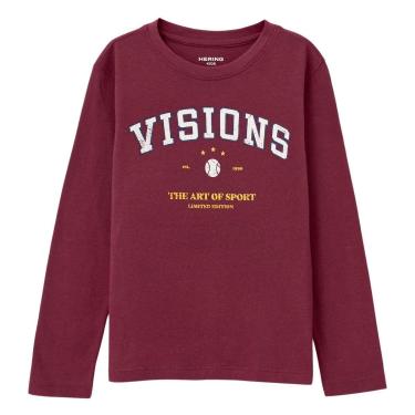 Imagem de Camiseta Hering Vinho Infantil Menino Manga Longa Com Estampa-Masculino