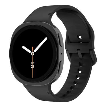 Imagem de Pulseira esportiva para Samsung Galaxy Watch 8 de 40 mm e 44 mm/8 Classic de 46 mm e feminina, sem lacunas, de silicone macio sem lacunas