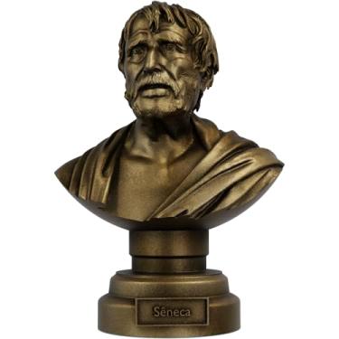 Imagem de Estátua Busto Sêneca - Filósofo Romano (Cor Ouro Velho)